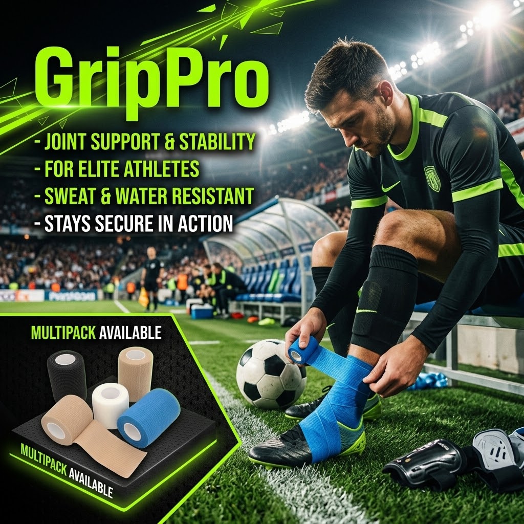 GripPro Self-Adhesive Sports Wrap β Cohesive Joint Support Tape for Athletes